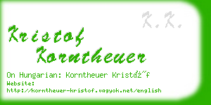 kristof korntheuer business card